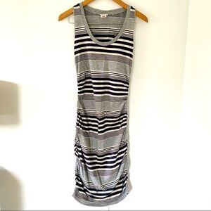 Striped Ruched Dress M